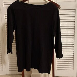Chico's Classic Black Long Sleeve Tee